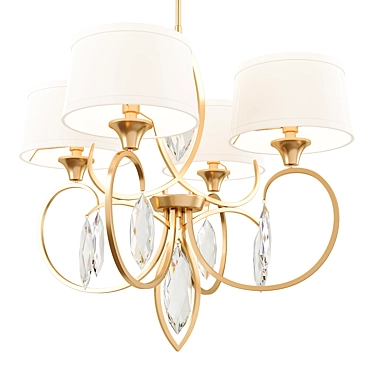 Elegant Casilda Chandelier in Sterling Gold 3D model image 1 