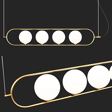 Elegant Abbacus Pendant Light 3D model image 1 