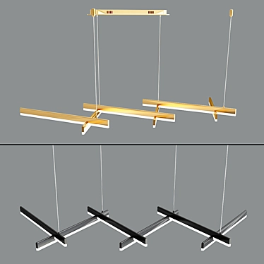 Italian Elegance: Basoni Hanging Chandelier 3D model image 1 