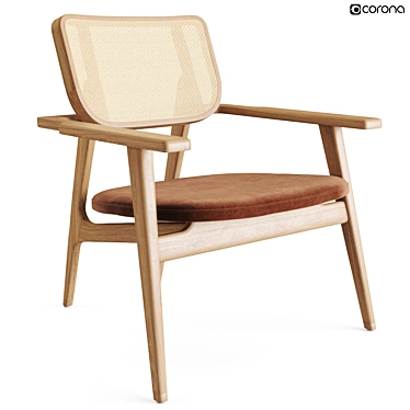 Stylish Phileas Armchair: Perfect Comfort & Design 3D model image 1 