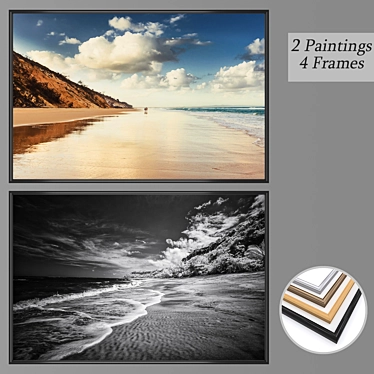 Elegant Wall Art Set with Versatile Frames 3D model image 1 