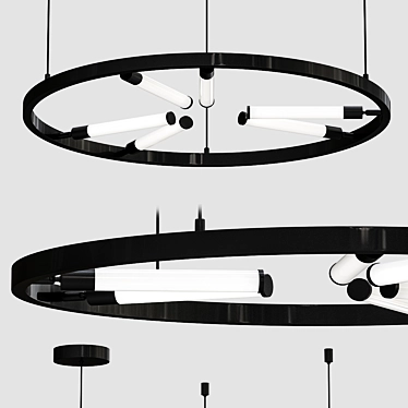 Modern LED Chandelier with Adjustable Angle - BLANK-CH 3D model image 1 