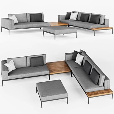  Grid Sofa Collection: Versatile and Stylish 3D model image 1 