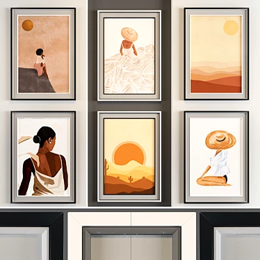 Sun and Girl - Art Frame: Elegant and Versatile Wall Decor 3D model image 1 