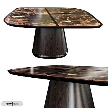 Giorgetti Disegual Table: Innovative Contemporary Design 3D model image 1 