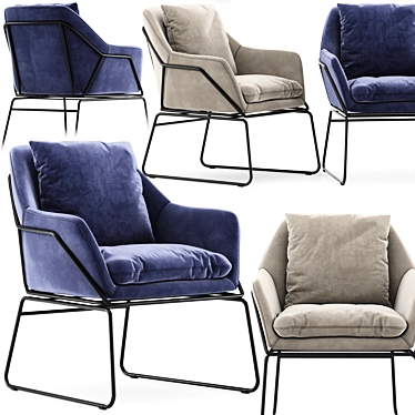 Carson Carrington Svelgen Chair: Sleek and Stylish 3D model image 1 