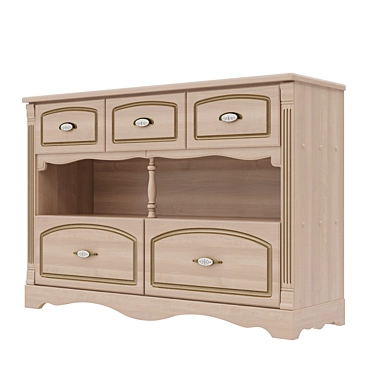 Classic Provence Chest of Drawers 3D model image 1 