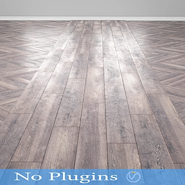 Natural Oak Wood Flooring 3D model image 1 