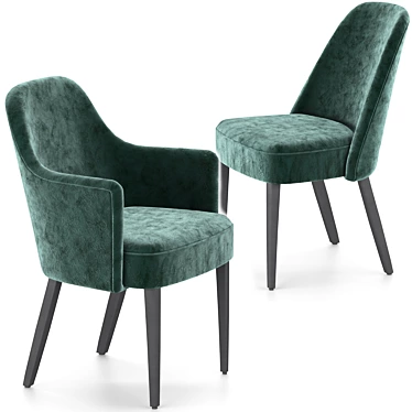 Velvet Chairs by La Cividina: Elegant Seating Solution 3D model image 1 