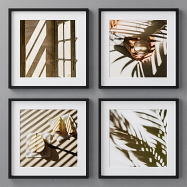 Abstract Square Photo Frames Set 3D model image 1 