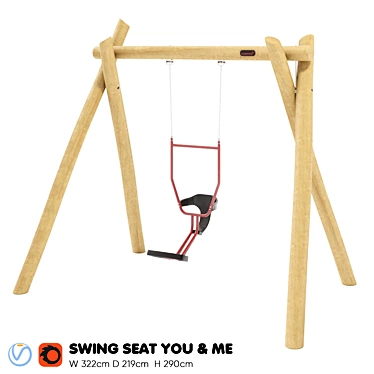 Kompan You & Me Swing Seat 3D model image 1 