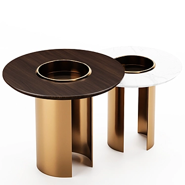 Elegant Janus Side Table: A Luxurious Mezzo Collection Essential 3D model image 1 