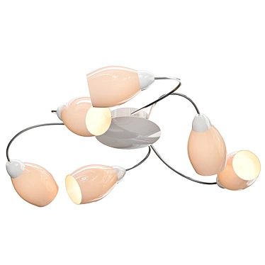 Elegant Blanca Ceiling Chandelier 3D model image 1 