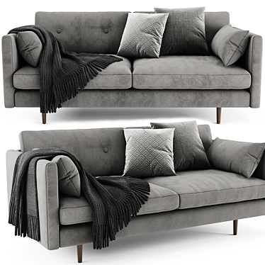 Modern Anton Sofa: Stylish Comfort for Your Home 3D model image 1 