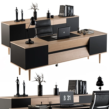 Executive Office Furniture Set 3D model image 1 