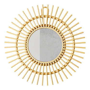 Rattan Reflections: H&M Home Mirror 3D model image 1 