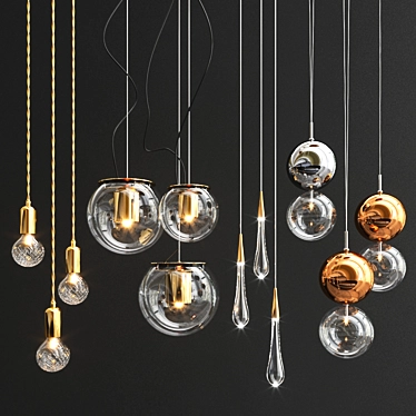  Elegant Pendant Light Collection 3D model image 1 