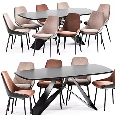 Elegant Kendall Dining Chair 3D model image 1 