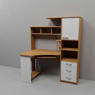 ErgoTech Computer Desk 3D model image 1 