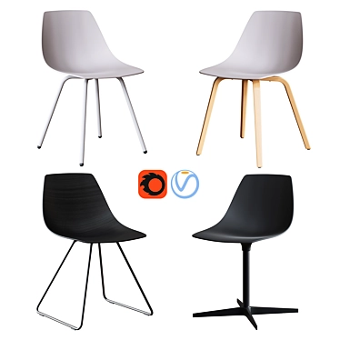 Modern LaPalma MIUNN Chair Set 3D model image 1 