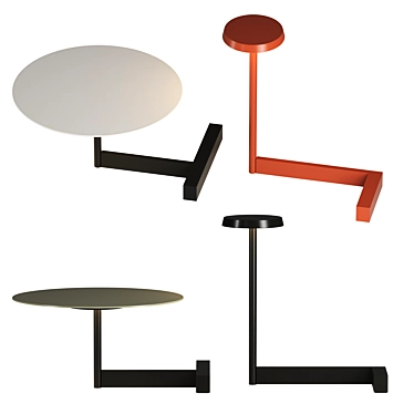 Sleek Table Lamp: Flat Elegance 3D model image 1 