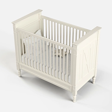 Minimalist European Design: (OM) Sophie Store Berlin Crib 3D model image 1 