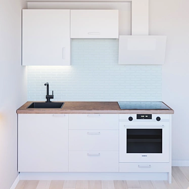 Modern style kitchen with appliances