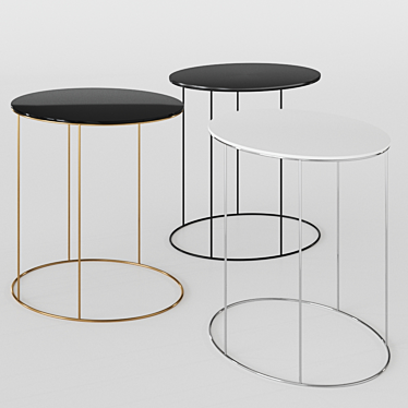 Moi 50-1 Oval Sidetable by Christine Kröncke: Sleek Design for Modern Interiors 3D model image 1 