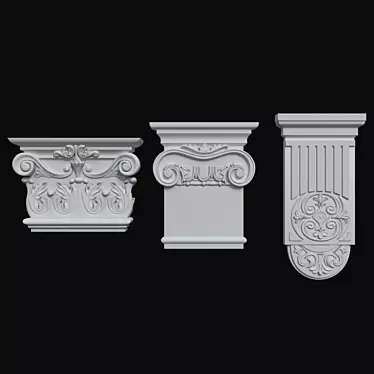 Elegant Decorative Plaster Finishes 3D model image 1 