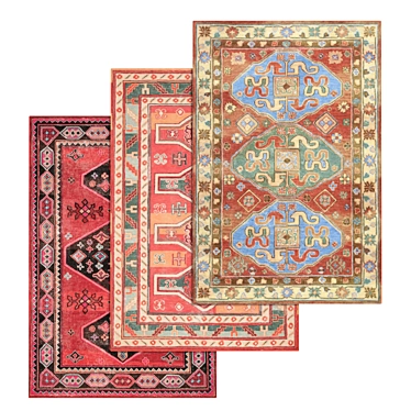 Luxury Set of 3 Carpets 3D model image 1 