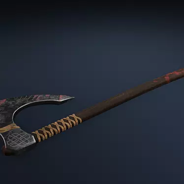 Legendary Viking Battle Ax 3D model image 1 