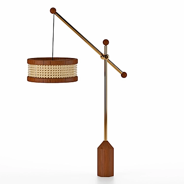 Elegant Hamilton Floor Lamp 3D model image 1 