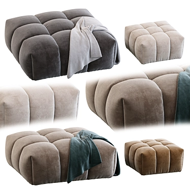 Contemporary Pouf: Stylish, Versatile, and Comfortable 3D model image 1 