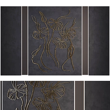 Versatile Floral Wall Art 3D model image 1 