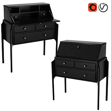 Elegant Secretaire: Le Visage 3D model image 1 