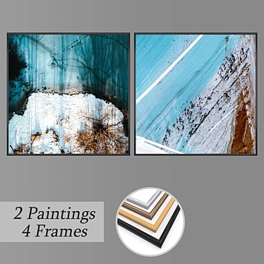 Elegant Wall Art Set 3D model image 1 