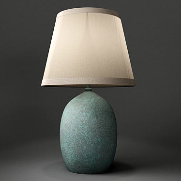 Elegant Glow: Textured Table Lamp 3D model image 1 