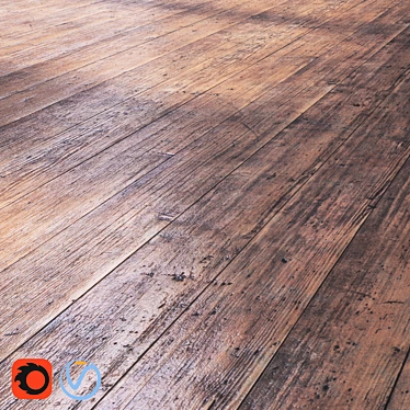 Natural Wood Tiles: Seamless, High-Quality 3D model image 1 