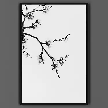 Elegant Black Framed Picture 3D model image 1 