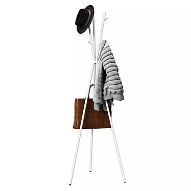 EKRAR Hanger - Stylish White Coat Rack 3D model image 1 