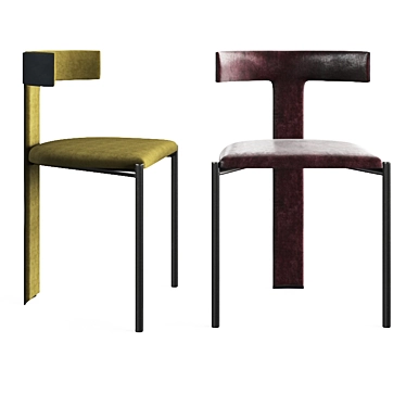Italian Elegance: Baxter Zefir Chair 3D model image 1 