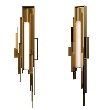 Elegant Metal Wall Sconce 3D model image 1 