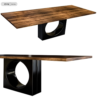 Kristalia Holo Wood Table: Sleek and Stylish 3D model image 1 