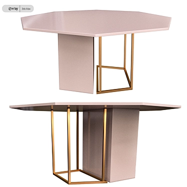 Modern Meridiani Plinto Table - Sleek and Stylish 3D model image 1 