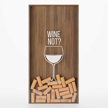 Decor picture with wine corks "wine not"