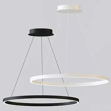 Cerchio LED Pendant: Ultramodern Illumination in a Timeless Form 3D model image 1 