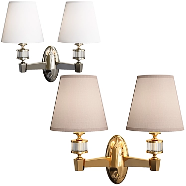 Elegant DelRey 2 Sconce: Modern Lighting Solution 3D model image 1 