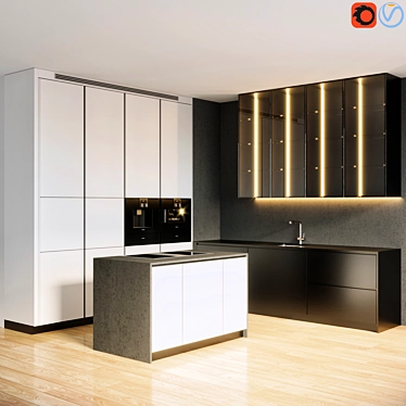 Gaggenau Kitchen: Stylish, Functional and Compact 3D model image 1 