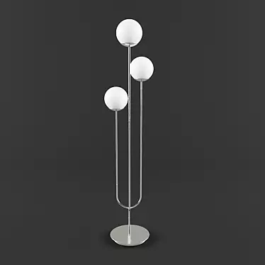 Elegant Chrome Floor Lamp 3D model image 1 