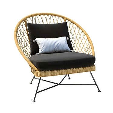 Comfortable Aeri Lounge Chair 3D model image 1 